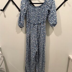 Blue Floral Jumpsuit